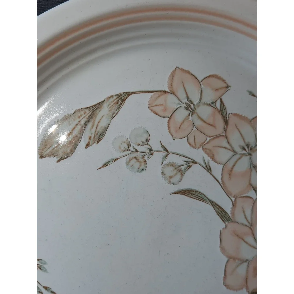 Baker, Hart & Stuart MICHELLE Stoneware Platter Round Floral 10.5in VTG Japan